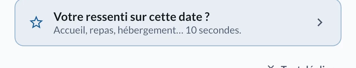 L'invitation à donner son ressenti sur une date passée
