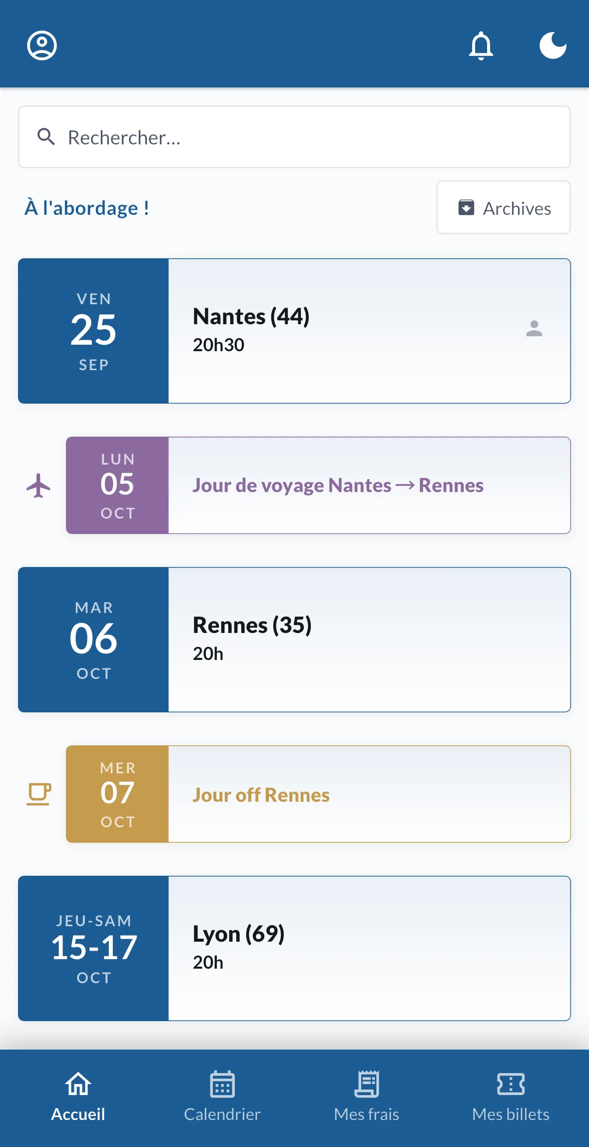 Une date marquée d'une silhouette