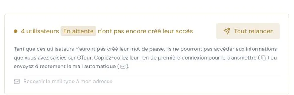 Utilisateurs en attente d'accès